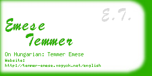 emese temmer business card